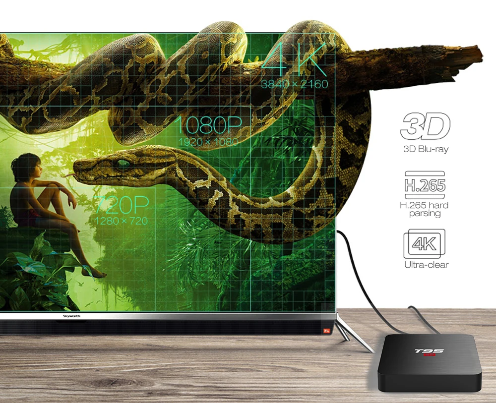 ТВ-бокс Wechip T95 S2 Android 7,1 OS Smart tv BOX 2 Гб 16 Гб четырехъядерный процессор Amlogic S905W 2,4 ГГц WiFi телеприставка 1 ГБ 8 ГБ T95S2 плеер