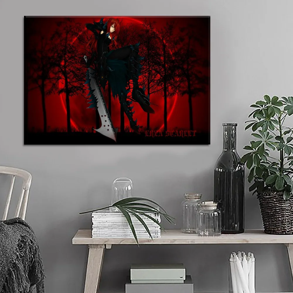 Настенная Картина на холсте для гостиной 1 шт. аниме Сказочный хвост Erza Scarlet