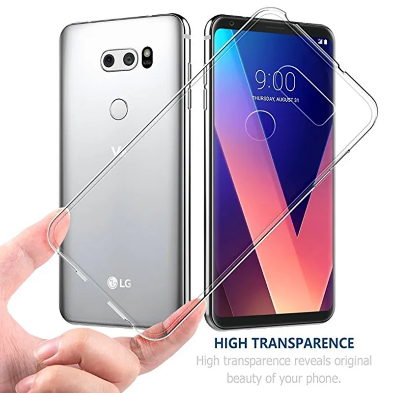 Прозрачный однотонный Мягкий силиконовый чехол для LG V30 W30 V40 G8S Thinq G8 G7 G6 G5 Q6 Q60 X