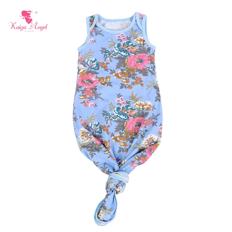 

Kaiya Angel Baby Sleep Gown Sleeveless Infant Sleep Gowns Solid Color Sleep Tie Gown Sleep Sack Boys Girls Clothes 0-24M
