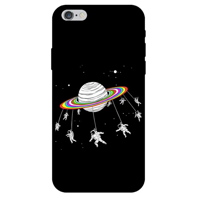 Чехол для телефона Space Moon Eclipse iPhone XS Max XR X 7 8 6 6S Plus 5S 7Plus 8Plus SE 5 Star UFO Swing Rocket воздушный