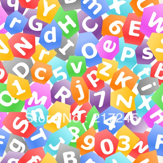 Художественный тканевый фон для фотосъемки красочные векторные буквы Бесшовные