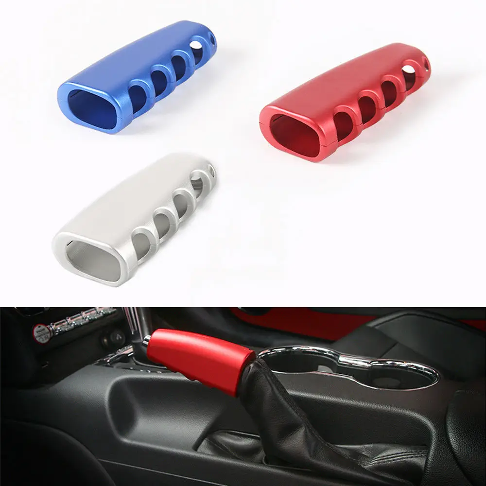 

Auto Car Aluminum Alloy Handbrake Lever Frame Decor Trim Handle Grip for Ford Mustang 2015-2017
