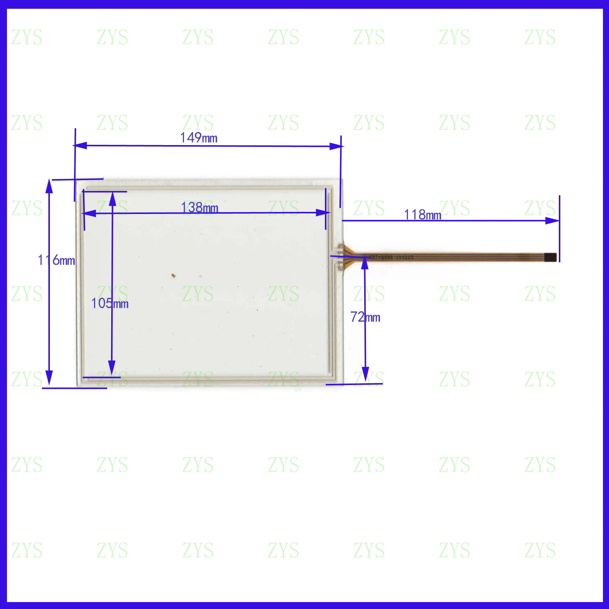 ZhiYuSun KDT-6008 149*116mm 6inch 149*116 resistance screen Industrial general purpose
ZhiYuSun KDT-6008 149*116mm 6inch 149*116 resistance screen Industrial general purpose