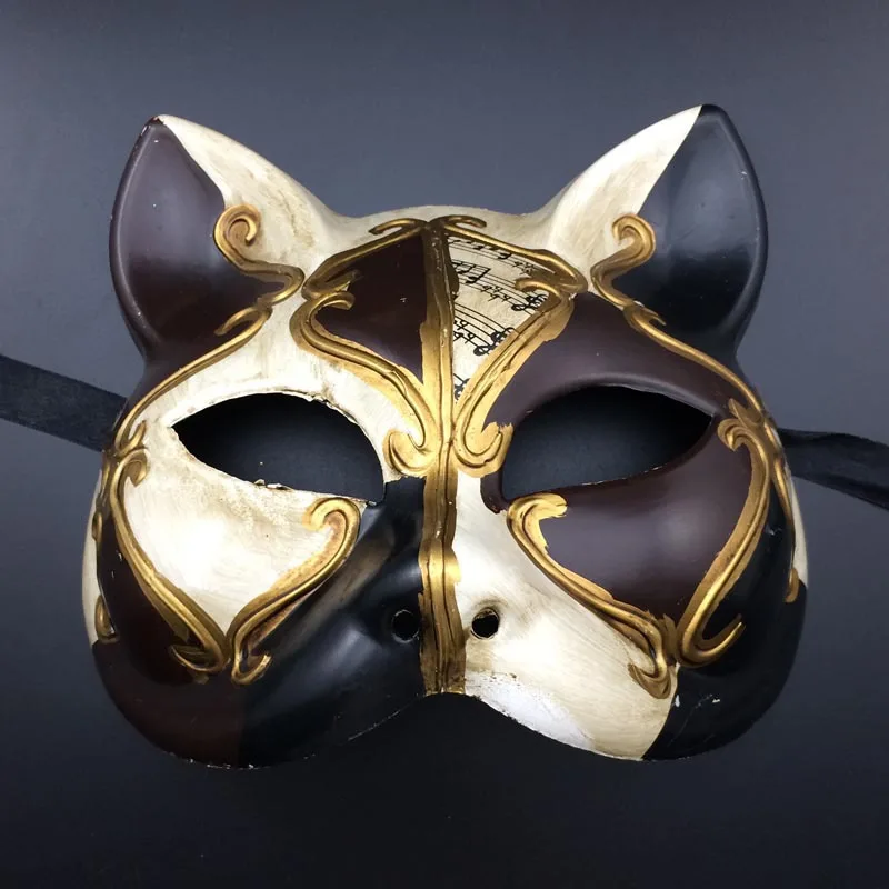 Винтажная ПВХ маска GNHYLL для котят маски Хэллоуина кошка маскарадвечерние