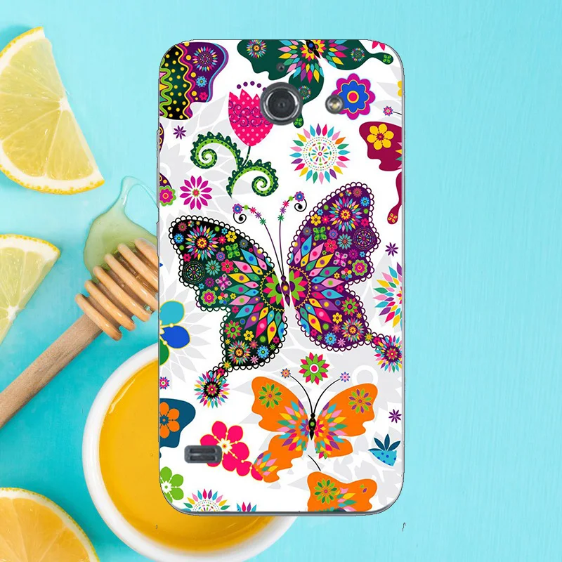 Чехол для телефона Huawei Ascend Y550 чехол с кошкой совой леопардовой бабочкой и цветком