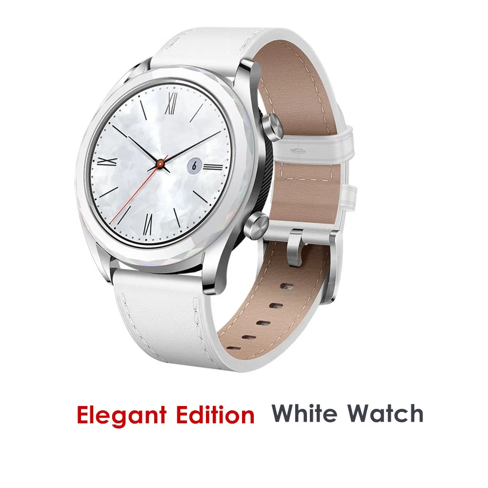 ElegantEdition White HUAWEI часы GT Смарт часы AMOLED мониторинг сердечного ритма 5 атм водонепроницаемый gps NFC Bluetooth Спорт на открытом воздухе Smartwatch - Цвет: ElegantEdition White
