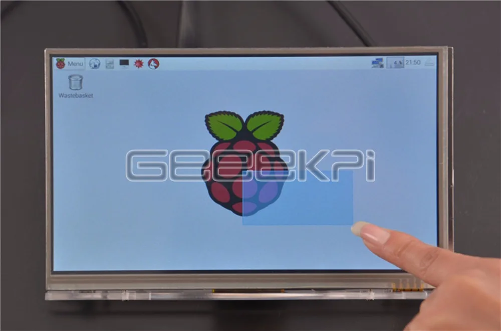 ЖК дисплей GeeekPi 7 дюймов 1024*600 TFT резистивный сенсорный экран монитор + прозрачный