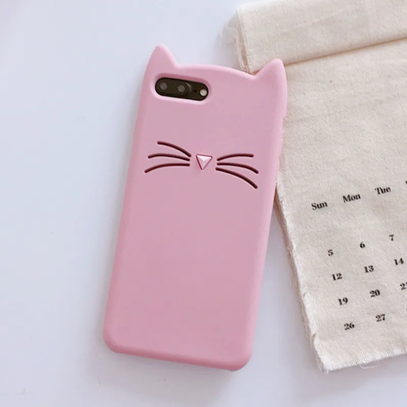 Мягкий силиконовый 3D чехол с милыми мультяшными кошачьими ушками для Huawei Nova 3 3i 3e