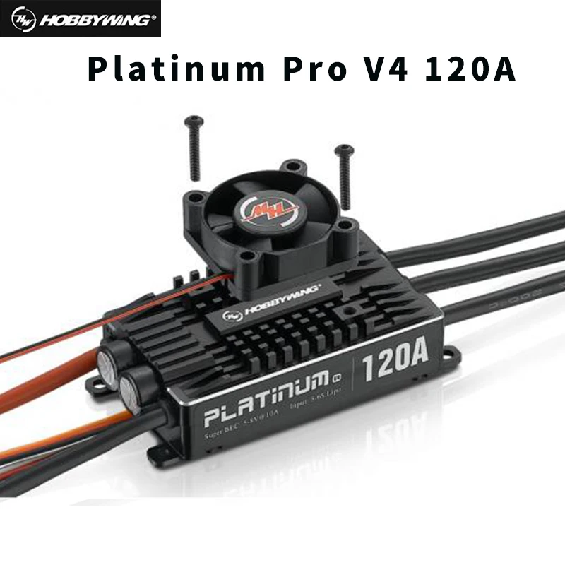 

Original Hobbywing Platinum 120A Pro V4 3-6S Lipo BEC Empty Mold Brushless ESC for RC Drone Aircraft Helicopter