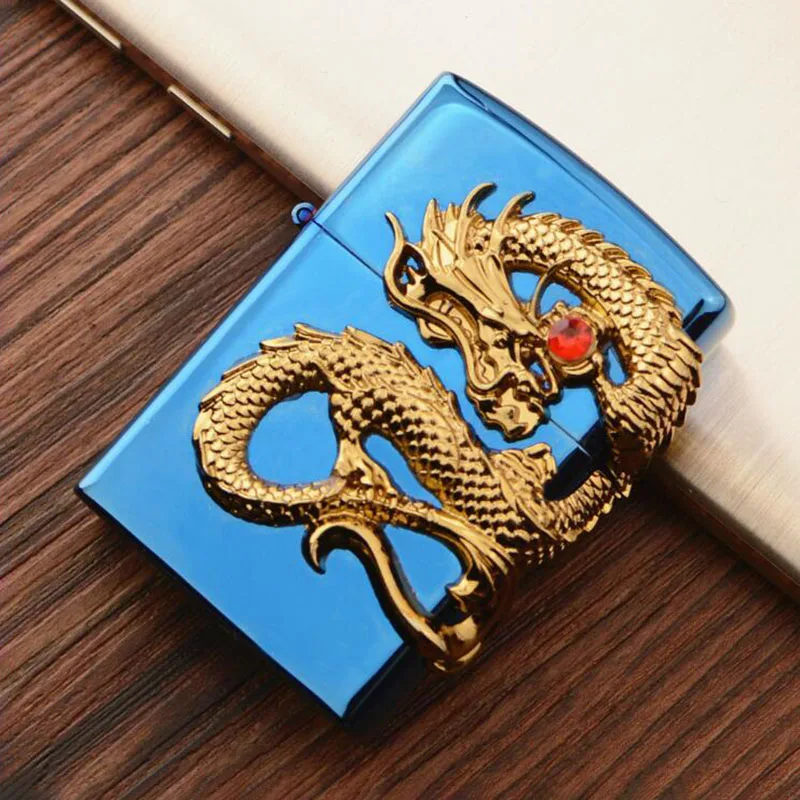 Зарядка через usb Двойной Дуговая зажигалка, ветрозащищенная для творческих личностей светильник с драконами человек электрический импульс металлическая зажигалка подарок - Цвет: 2
