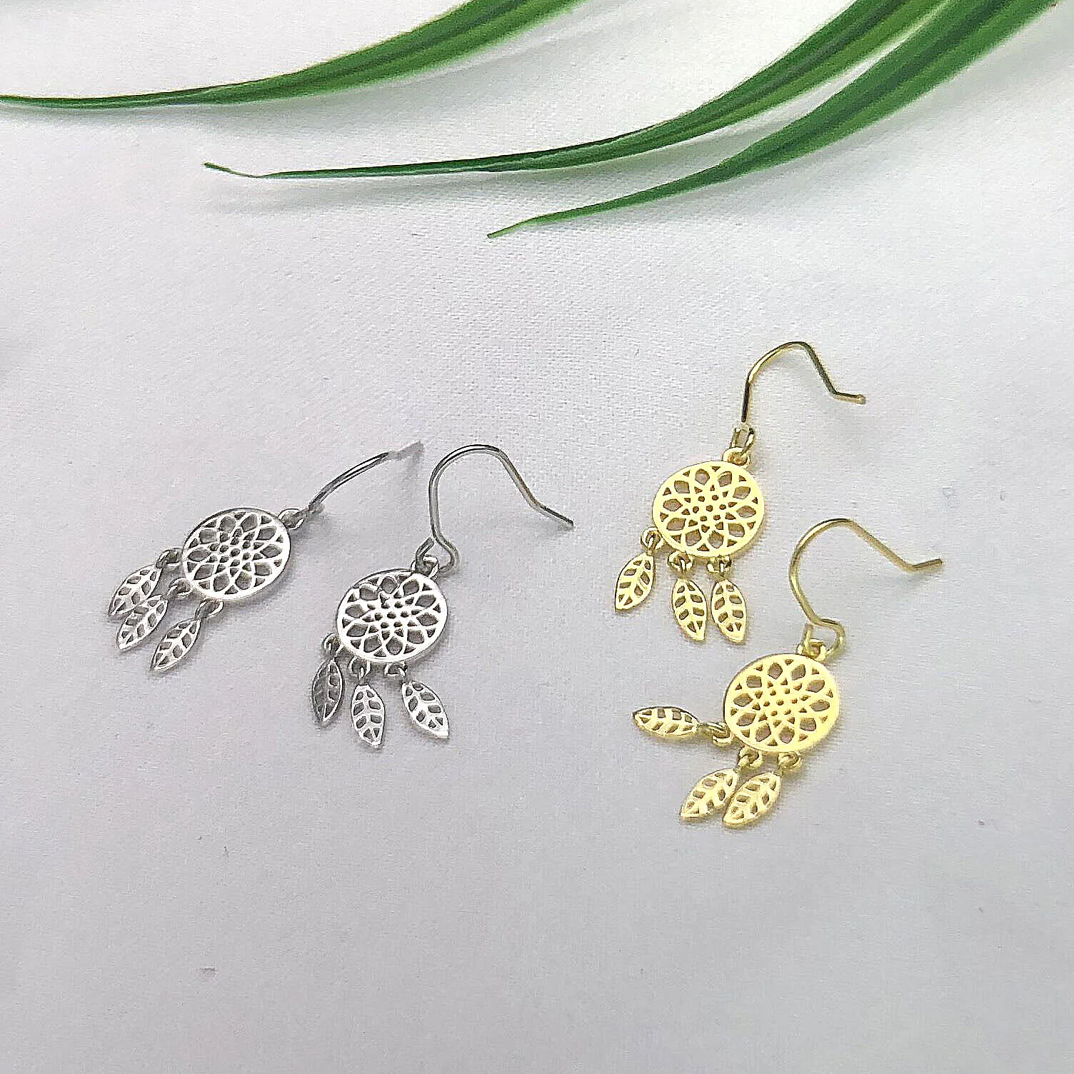 Женские винтажные серьги в виде Ловец снов 100% Стерлинговое Серебро 925 пробы