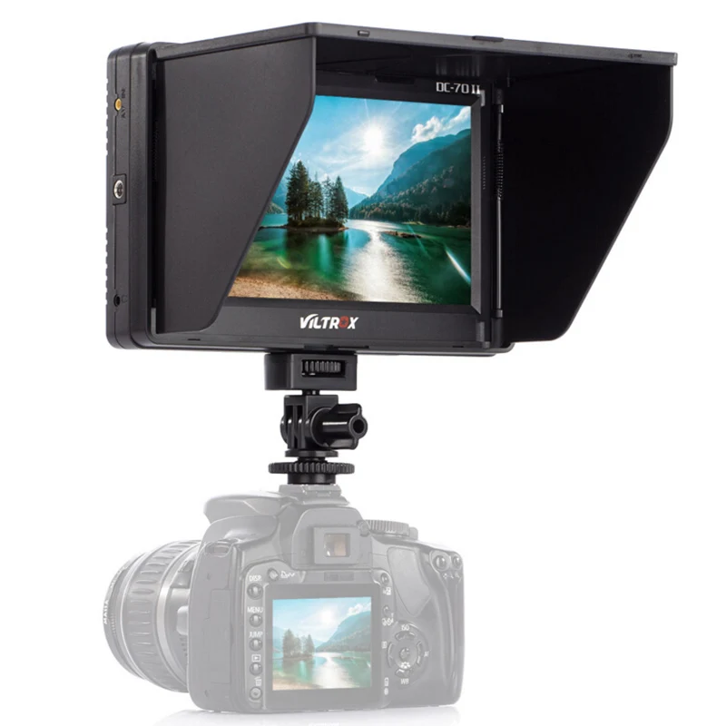 

new hot Viltrox 7'' DC-70 II Clip-on Color TFT HD LCD Monitor Display HDMI AV Input 1024*600 for DSLR Camera CANON SONY 2016