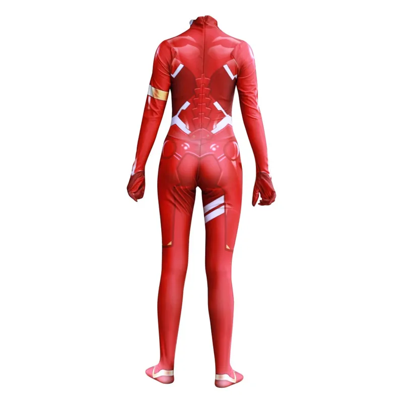 Женский детский аниме 3D женский милый во французском стиле 02 Zero Two косплей костюм