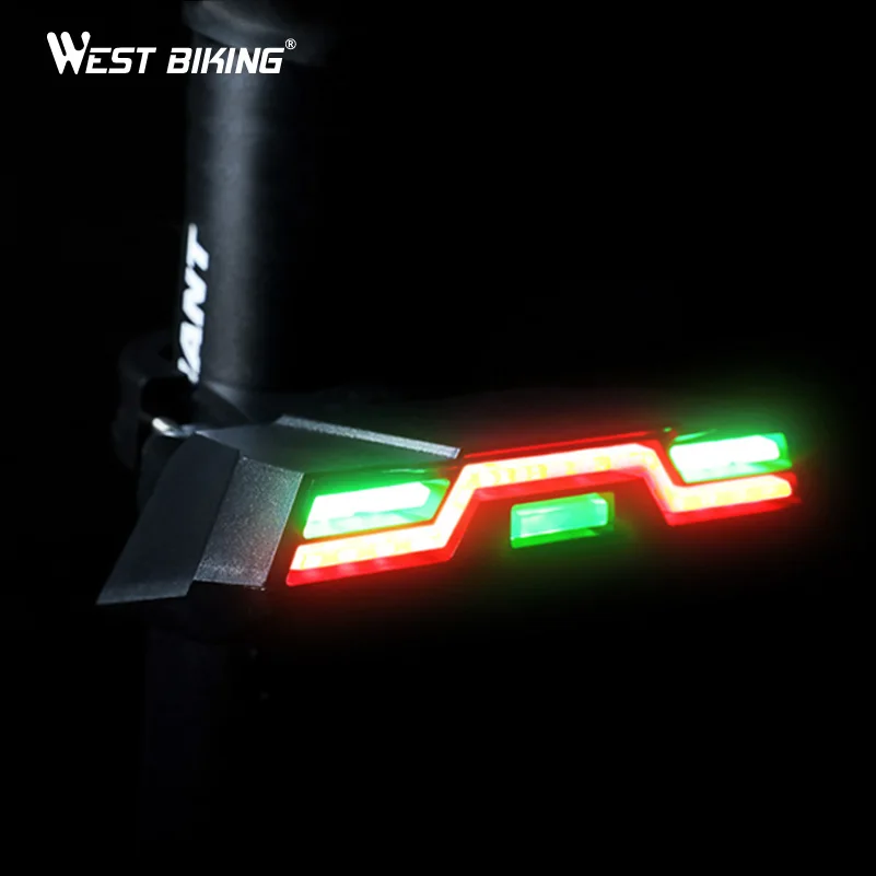 West biking велосипед свет Водонепроницаемый Велоспорт Зарядное устройство USB для велосипеда задние стоп-сигналы безопасность ночной езды задний фонарь