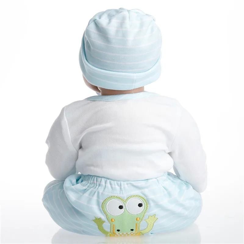 SanyDoll горячая Распродажа силиконовая детская одежда 22 дюйма 55 см с узором