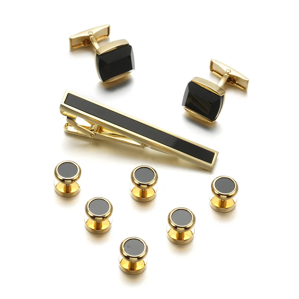 9 шт. зажим для галстука запонки воротника Набор шпилек смокинга галстук мужские