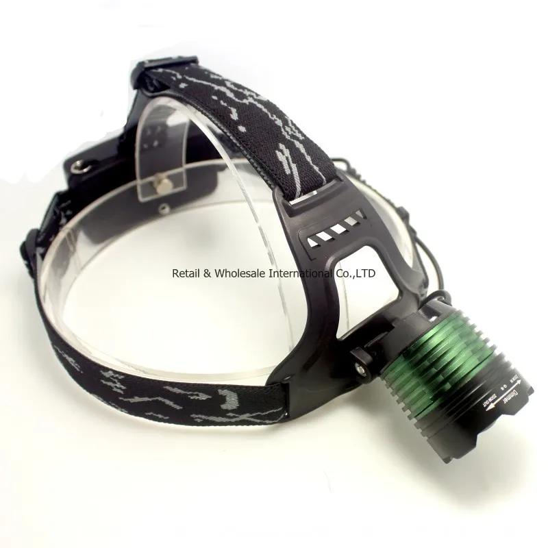 K12 Green 2000Lm High Power XML T6 Rechargeable Headlight Headlamp Head Lamp Light Zoom Adjust Focus For Bicycle Camping Hiking | Освещение