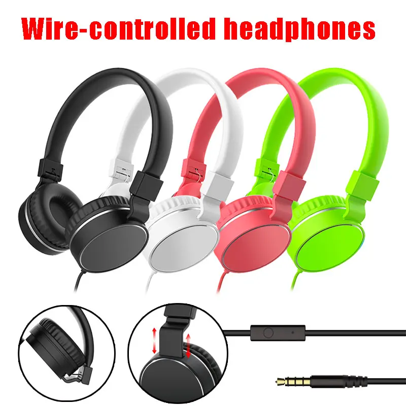 

Folding Stereo Auriculares Hi-Fi Earphones for PC IPhone Samsung Xiaomi Sports Headset with Microphone Cable Control