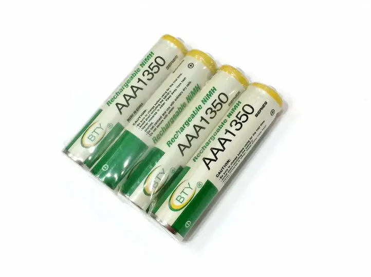 Бесплатная доставка! Аккумуляторная Ni MH батарея BTY AAA 1350 для светодиодного