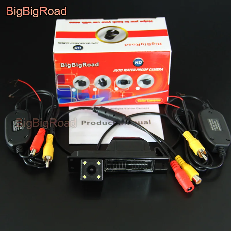 With Wireless BigBigRoad Автомобильная камера заднего вида для Alfa автомобиль Brera spider Romeo AR 156 159 166 147 Giulietta 940 2010 2011 2012 2013 - Название цвета: With Wireless