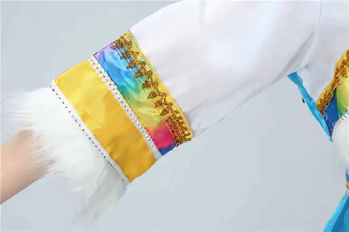 Костюмы для косплея тибетская короткая одежда сценическая танцевальная одежда специальный женский танцевальный костюм Одежда для танцев