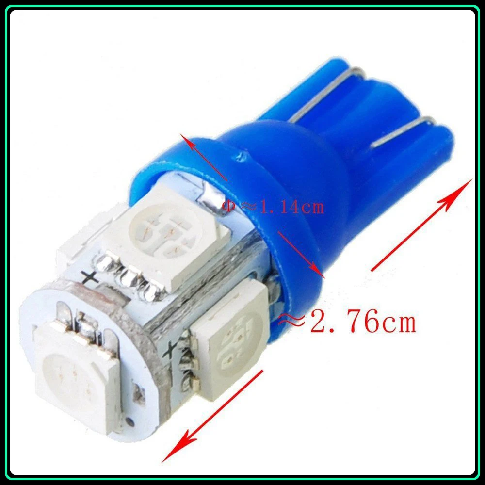 Carsty 10 шт. 194 светодиодный автомобильный наружный T10 чипы для W5W 168 2825 купольный