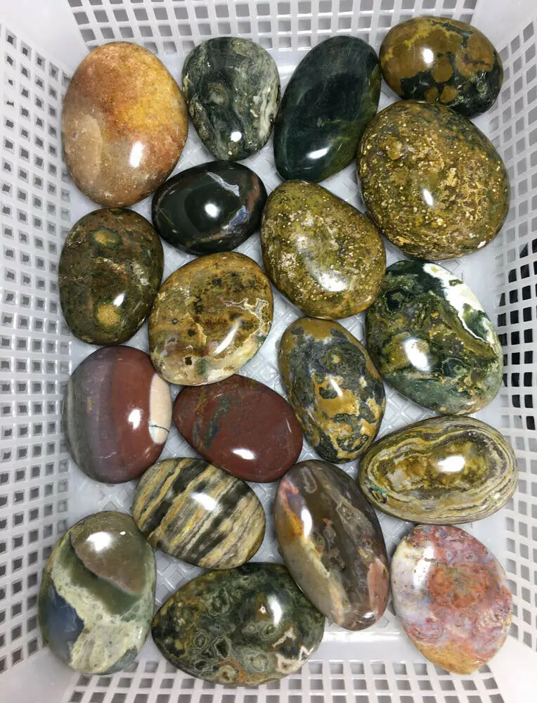 

1kg Wholesale natural crystal rock ocean jasper polished crystal play stone