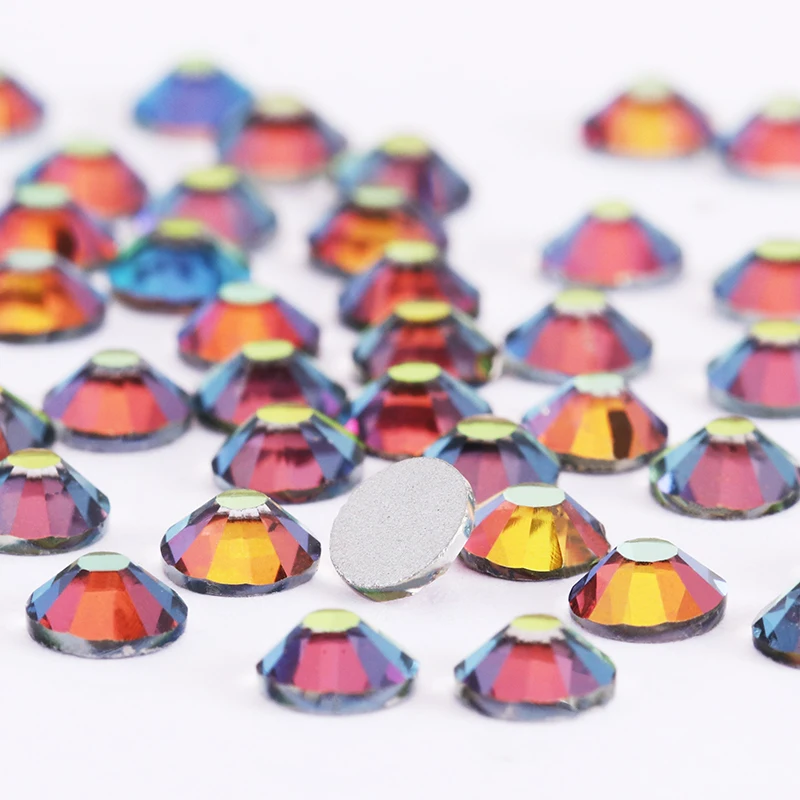 Блестящие элементы swa кристаллы синего пламени SS20 ss30 стеклянные стразы без