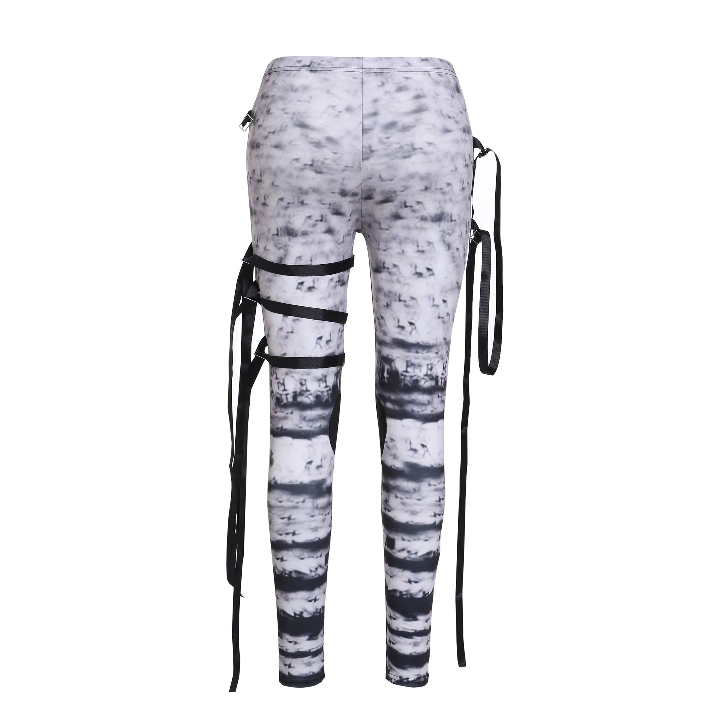 Женские повседневные брюки с буквенным принтом сетчатые хипстерские осенние