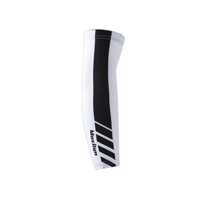 white black 1 пара, дышащие, быстросохнущие, с защитой от ультрафиолета, для бега, рукава для рук, для баскетбола, налокотники, для фитнеса, нарукавники, для спорта, велоспорта, гетры для рук - Цвет: white black