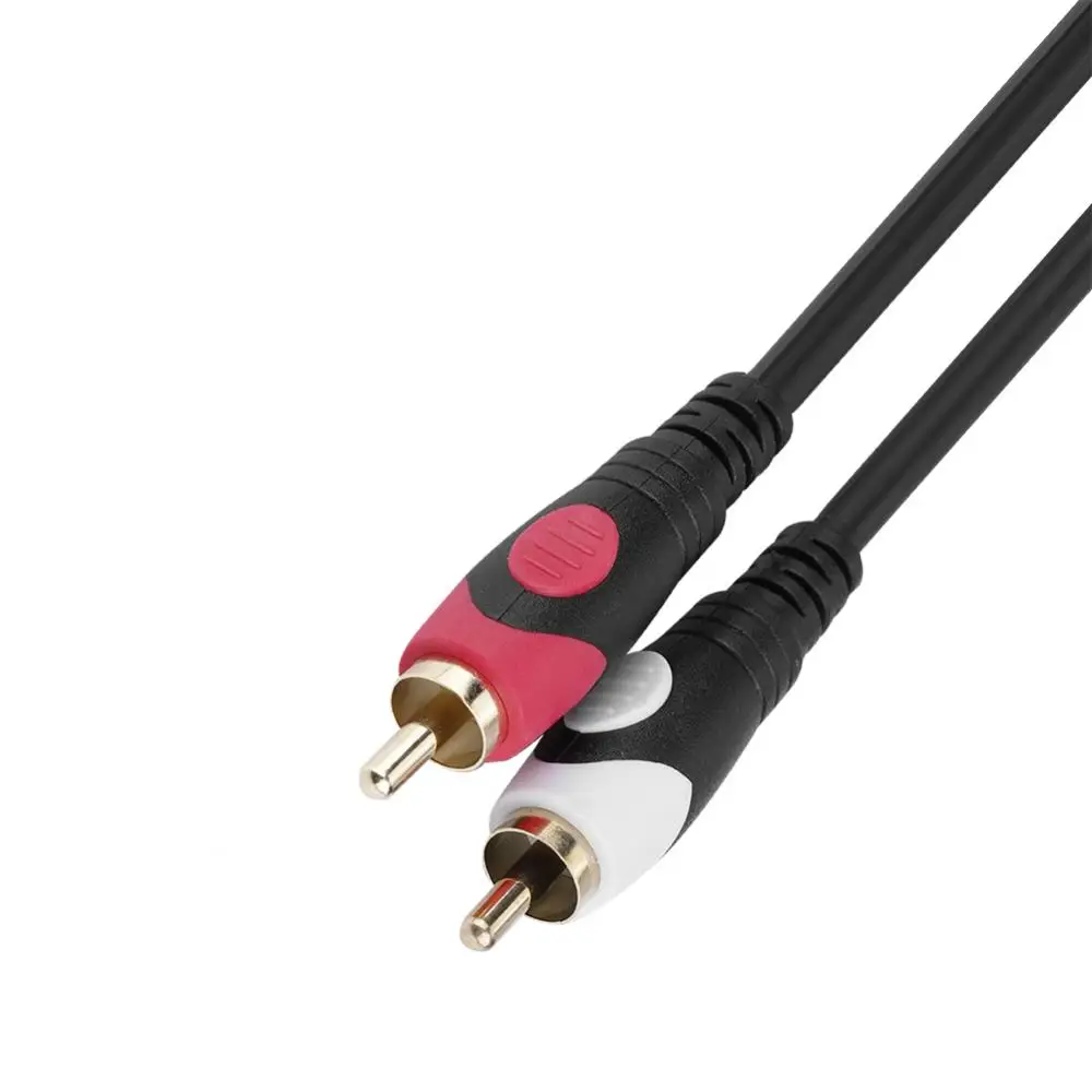 Кабель VBESTLIFE с двойным поворотом 6 35 на 2 разъема RCA кабель KTV аудиолинии до 5 мм