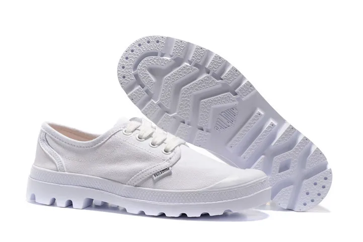 PALLADIUM Pampa/оксфорды; белые кроссовки на плоской подошве; мужская повседневная обувь; Zapatos de hombre; европейские размеры 39-45 - Цвет: White