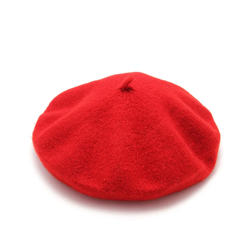 Береты шапка женские шерстяные винтажные береты французская однотонные кепки