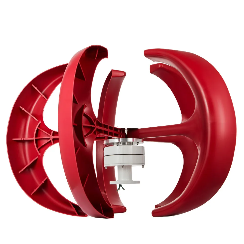

400W 12V 24V Vertic al Wind Turbine Red Lantern Style Wind Power Generator