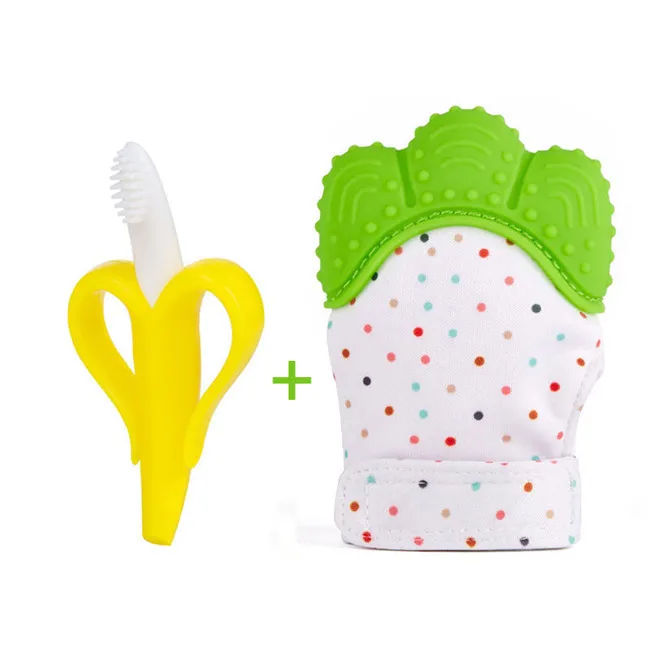 Green 1 шт. силиконовый Прорезыватель для зубов Pacifier перчатка Прорезывание Зубов, жевательные новорожденный уход бусы-прорезыватели для младенцев без добавления бисфенола А пастельных 5 цветов - Цвет: Green