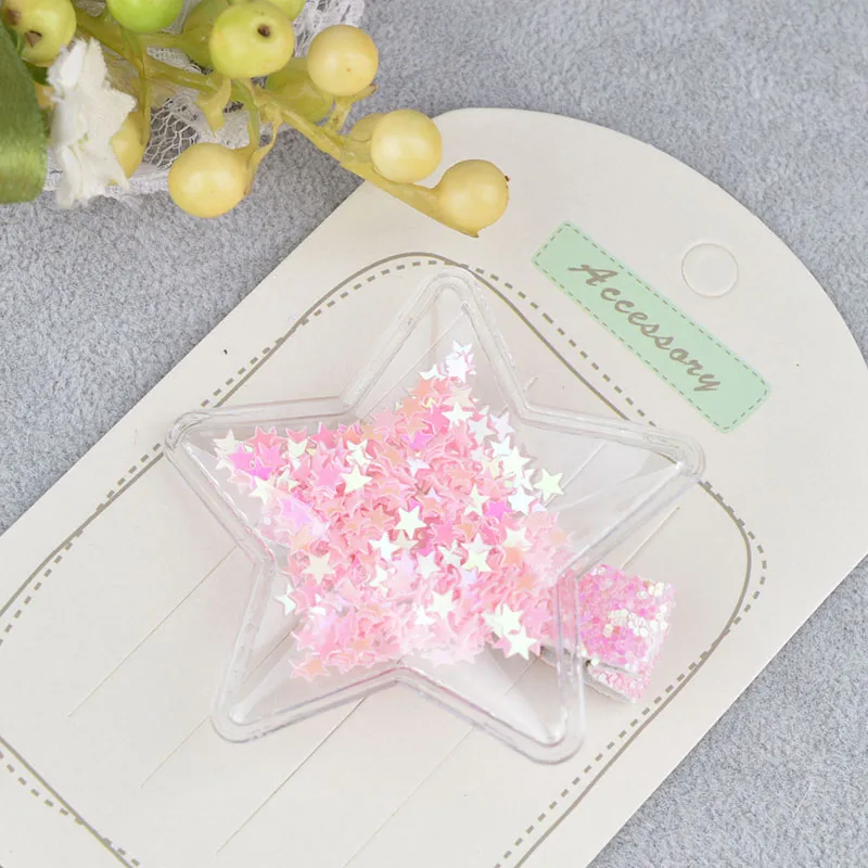 5 Star Pink Новая корейская детская прозрачная Корона любовь звезды мышь заколки для волос милая девочка имитация шпильки с жемчугом аксессуары для волос - Цвет: 5 Star Pink