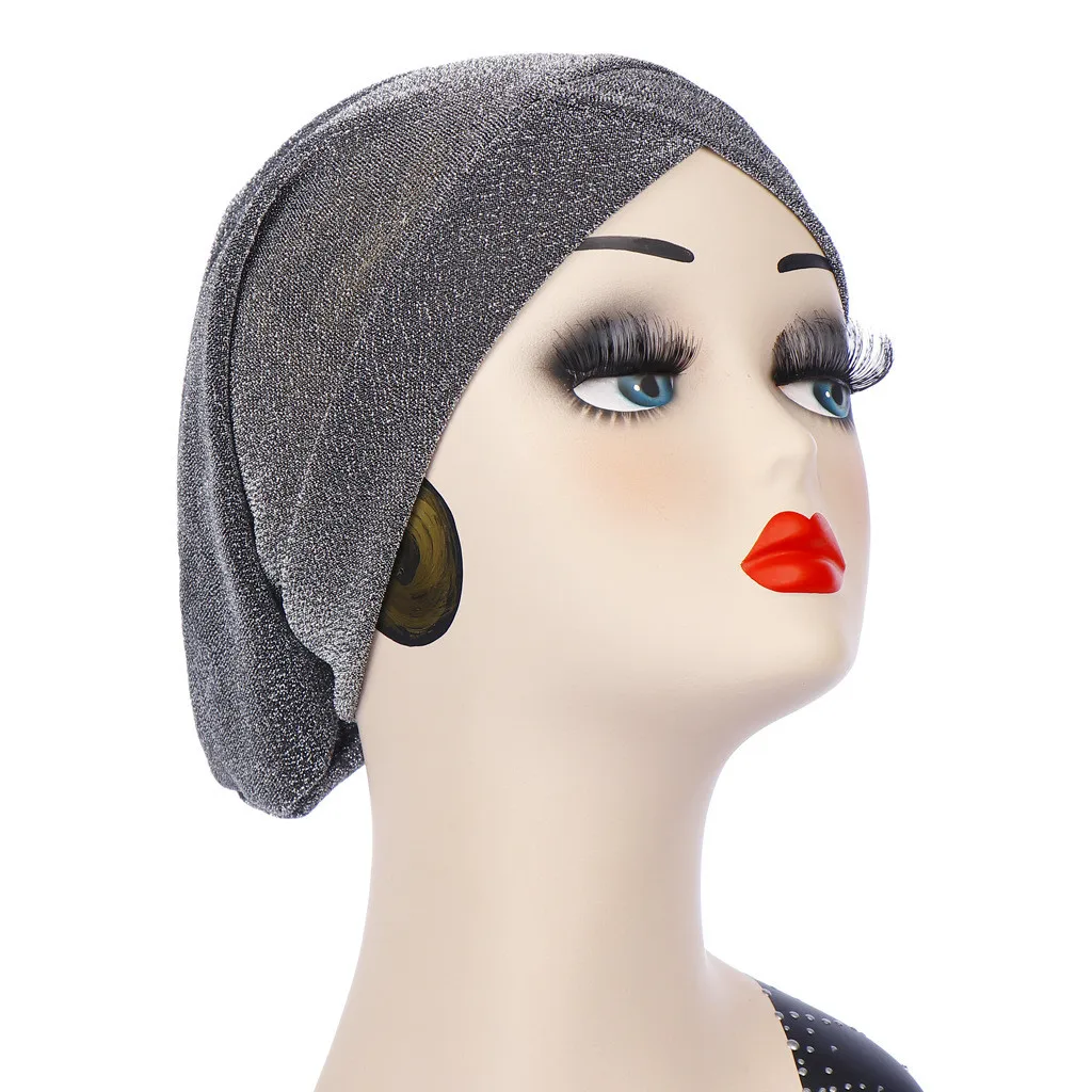 Летние шапочки без полей для женщин повседневные эластичные тюрбан Одноцветная