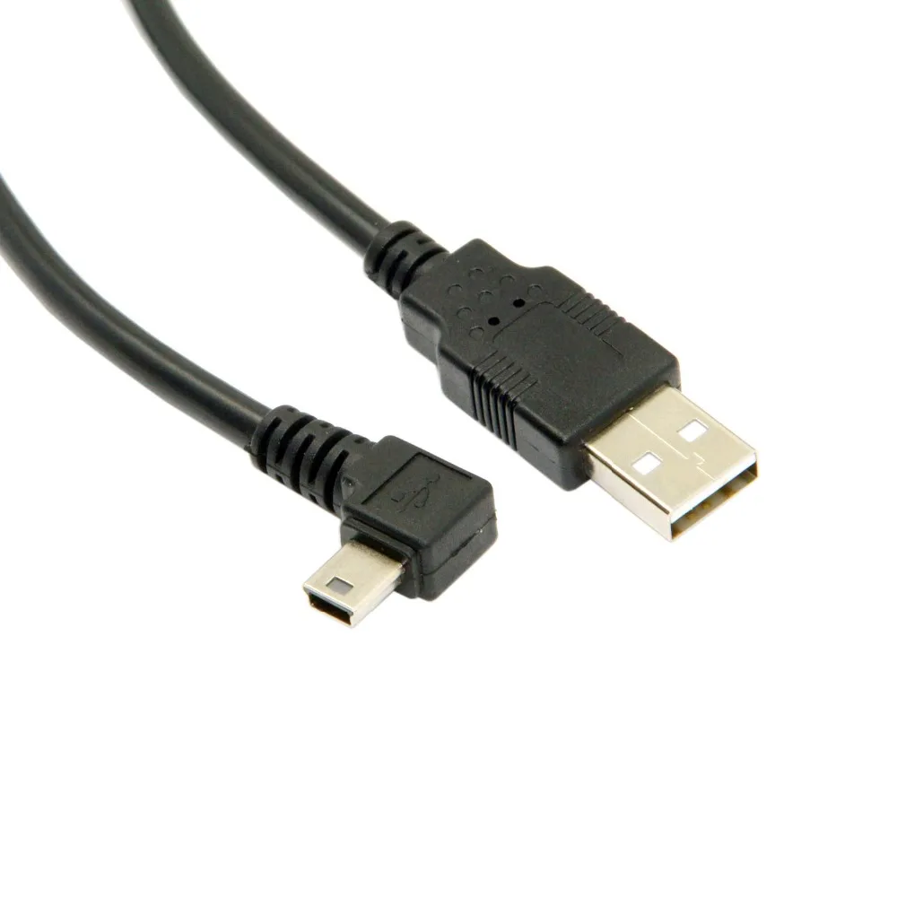 Chenyang Mini USB Тип B 5 контактный штекер левый угол 90 градусов к 2 0 Штекер кабель для