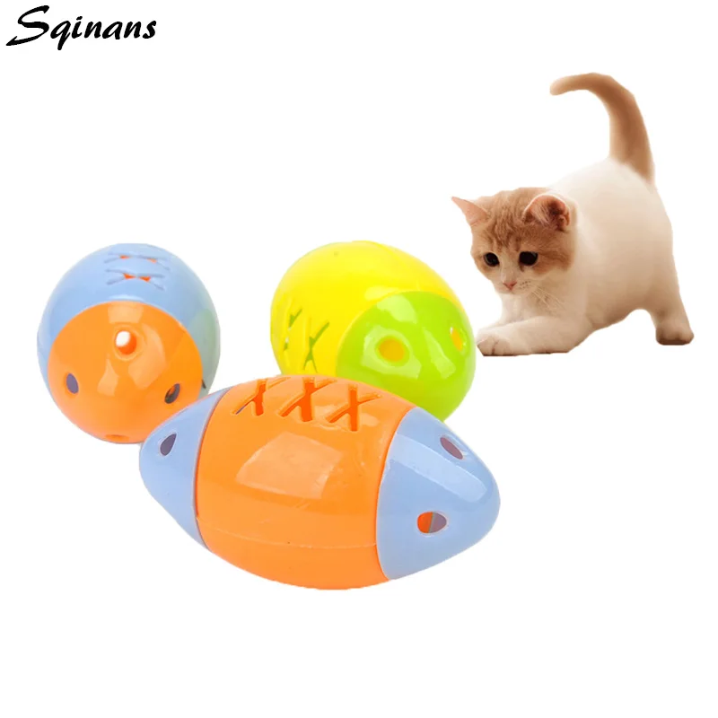 Sqinans 1 шт. пластиковые звуковые игрушки для регби собак кошек колокольчиков
