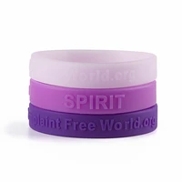 1pc a complaint free world org silicone braceletsbangles sporty purple spirit wristbands men women lovers student gifts sh285