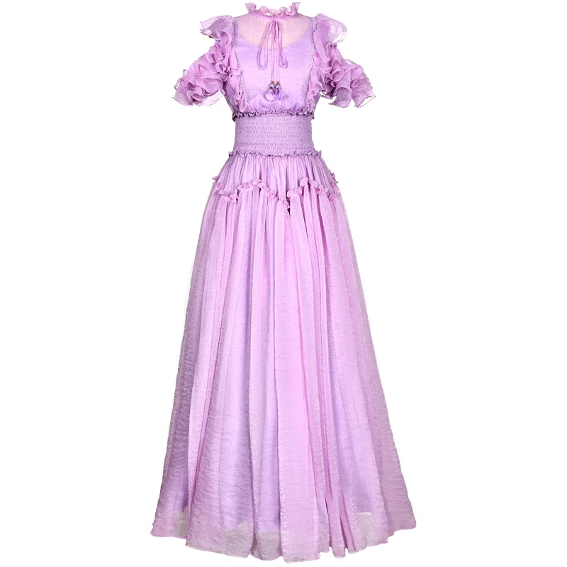 Женское длинное шифоновое платье Boshow фиолетовое богемное Белое Платье макси с