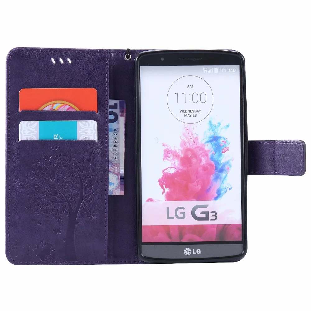ARYIKUM PU кожаный чехол Capinha для LG G3 D855 D850 откидная подставка Магнитный чехол-кошелек