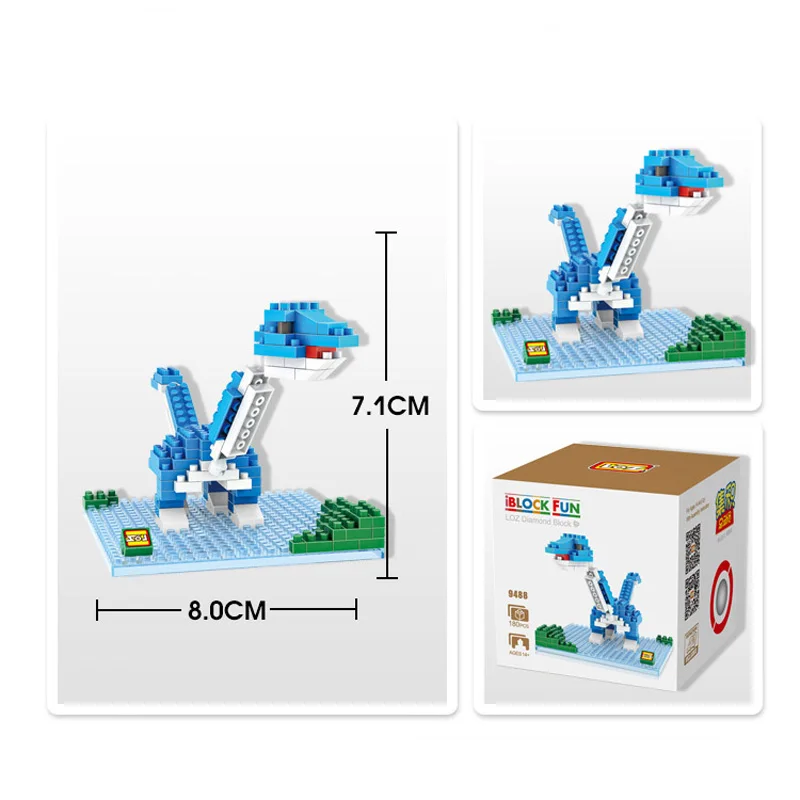 LOZ алмазные блоки динозавр строительные 3D Действие Детские игрушки персонажи