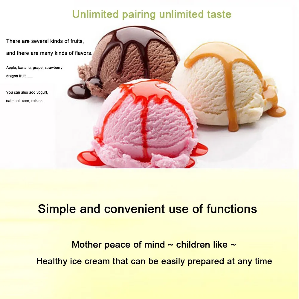 

4 Colors 220V Ice Cream Machine Convenient and Efficient Can Be Easily Made At Home DIY Ice Cream Home Portable Ice Machine