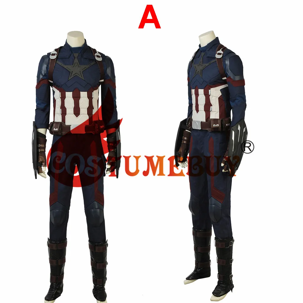 CostumeBuy Мстители Бесконечная война Капитан Америка Косплэй взрослый костюм Мстители 3 Стив костюм Роджерс костюм L920