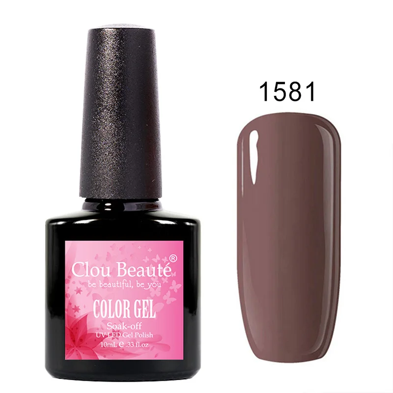 Clou Beaute УФ гель лак для ногтей 10 мл Неоновый Цвет Гель-лак для ногтей замачиваемый Белый Бежевый гель Перманентный УФ-и светодиодный эмалы Матовый верх - Цвет: 1581