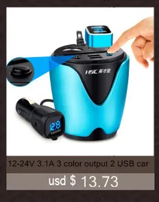 USB Car Charger Cigarette Lighter Socket With Waterproof Cover With Tent Base New Dropping Shipping
