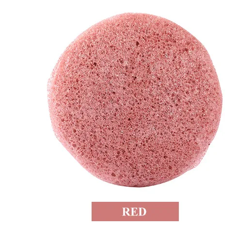 RED OYAKOM натуральная губка Konjac Konnyaku спонж для умывания лица очищающий макияж спонж-пуховка для лица косметические инструменты 4 цвета - Цвет: RED