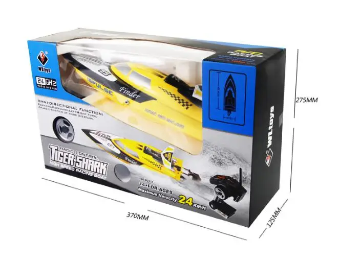 1 комплект WLtoys WL912 4CH высокоскоростная гоночная лодка RC 24 км/ч RTF 2 4 ГГц пульт